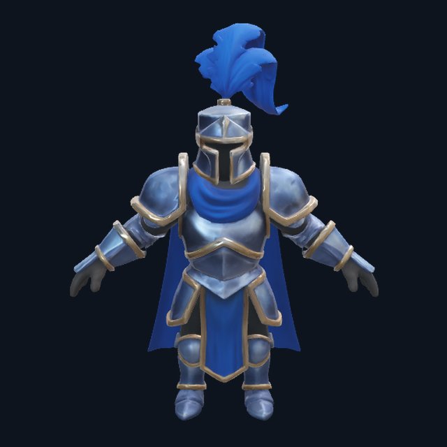 3D model of an armoured knight