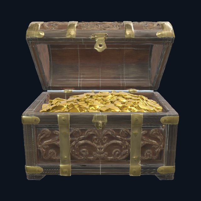 3D model of a treasure chest