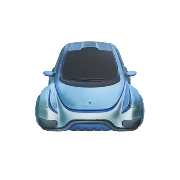 3D model of a hover car, turning